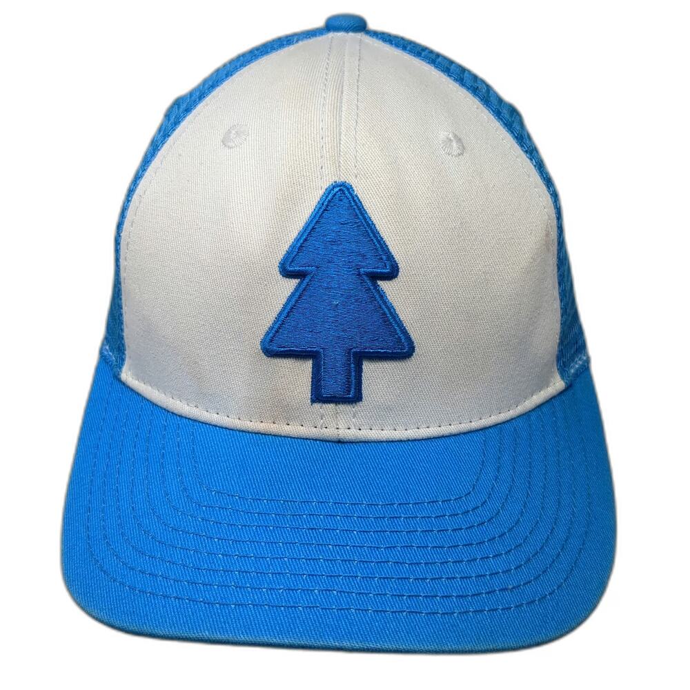 Disney Gravity Falls Trucker Hat Blue White One Size Pine Tree Big Dipper Logo